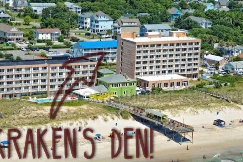 Kraken'S Den * Oceanview * Steps To Ocean * Pool Apartment Carolina Beach Luaran gambar